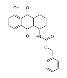 (5-Hydroxy-9,10-dioxo-1,4,4a,9,9a,10-hexahydro-anthracen-1-yl)-carbamic acid benzyl ester Structure