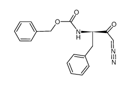 N-benzyloxycarbonyl-D-phenylalanylyl diazomethane Structure