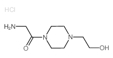 2-Amino-1-[4-(2-hydroxyethyl)-1-piperazinyl]-1-ethanone hydrochloride Structure