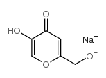 kojic acid sodium salt hydrate Structure