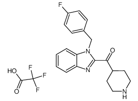 <1-<(4-fluorophenyl)methyl>-1H-benzimidazol-2-yl>-4-piperidinylmethanone mono(trifluoroacetate) Structure