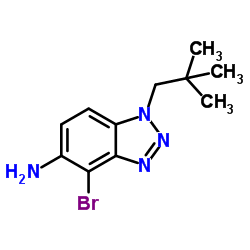 4-Bromo-1-(2,2-dimethylpropyl)-1H-benzotriazol-5-amine结构式