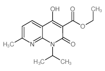 Ethyl 4-hydroxy-1-isopropyl-7-methyl-2-oxo-1,2-dihydro-1,8-naphthyridine-3-carboxylate structure