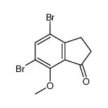 4,6-Dibrom-7-methoxy-1-indanon Structure