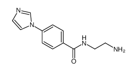 N-(2-aminoethyl)-4-imidazol-1-ylbenzamide结构式