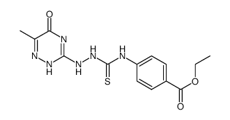 1-(6-methyl-5-oxo-2,5-dihydro-1,2,4-triazin-3-yl)-4-(4-carboethoxyphenyl)thiosemicarbazide结构式