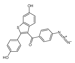 3-(4-azidobenzoyl)-6-hydroxy-2-(4-hydroxyphenyl)benzo(b)thiophene结构式