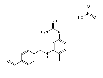 N1-amino(imino)methyl-4-methyl-3-(4-carboxybenzylamino)aniline nitrate Structure