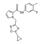 1-[(5-Cyclopropyl-1,2,4-oxadiazol-3-yl)methyl]-N-(3-fluoro-4-methylphenyl)-1H-pyrrole-2-carboxamide Structure