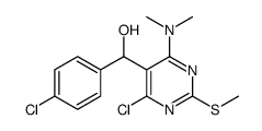 [4-chloro-6-(dimethylamino)-2-methylsulfanylpyrimidin-5-yl]-(4-chlorophenyl)methanol Structure