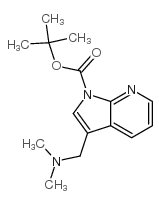 tert-butyl 3-[(dimethylamino)methyl]pyrrolo[2,3-b]pyridine-1-carboxylate structure