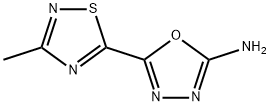 5-(3-甲基-1,2,4-噻二唑-5-基)-1,3,4-噁二唑-2-胺结构式