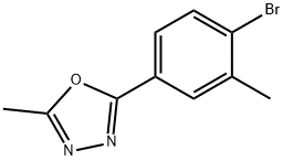 2-(4-溴-3-甲基苯基)-5-甲基-1,3,4-恶二唑结构式