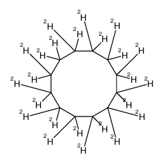 1,1,2,2,3,3,4,4,5,5,6,6,7,7,8,8,9,9,10,10,11,11,12,12-tetracosadeuteriocyclododecane结构式