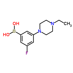 (3-(4-ethylpiperazin-1-yl)-5-fluorophenyl)boronic acid structure