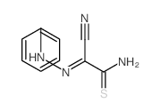 Ethanethioamide,2-cyano-2-(2-phenylhydrazinylidene)- Structure