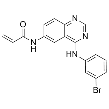 N-[4-[(3-溴苯基)氨基]-6-喹唑啉]-2-丙酰胺结构式