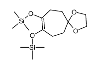 trimethyl-[(8-trimethylsilyloxy-1,4-dioxaspiro[4.6]undec-8-en-9-yl)oxy]silane结构式