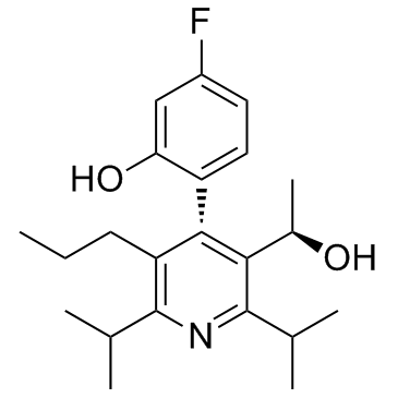 (ΑR,4S)-REL-4-(4-氟-2-羟基苯基)-Α-甲基-2,6-双(1-甲基乙基)-5-丙基-3-吡啶甲醇结构式