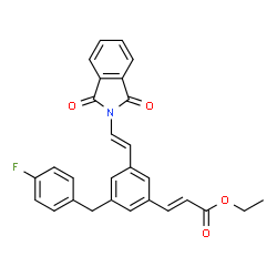 (E)-ETHYL 3-(3-((E)-2-(1,3-DIOXOISOINDOLIN-2-YL)VINYL)-5-(4-FLUOROBENZYL)PHENYL)ACRYLATE structure