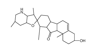 (13R)-17,23β-Epoxy-3β-hydroxy-12β,13α-dihydroveratraman-11-one Structure