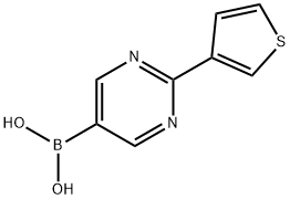 (2-(thiophen-3-yl)pyrimidin-5-yl)boronic acid structure