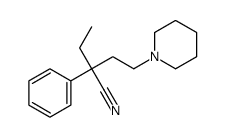 BUTYRONITRILE, 2-PHENYL-2-(2-PIPERIDINOETHYL)- Structure