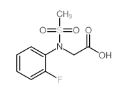 N-(2-FLUOROPHENYL)-N-(METHYLSULFONYL) GLYCINE结构式