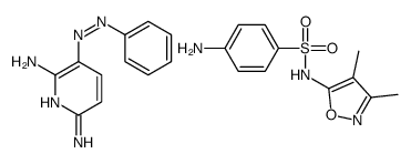 4-amino-N-(3,4-dimethyl-1,2-oxazol-5-yl)benzenesulfonamide,3-phenyldiazenylpyridine-2,6-diamine结构式