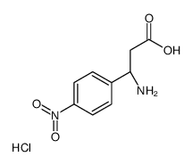 (3S)-3-Amino-3-(4-nitrophenyl)propanoic acid hydrochloride (1:1) Structure