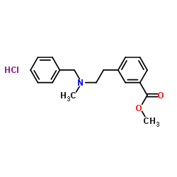 3-(2-Benzyl(methyl)aminoethyl)benzoic acid methyl ester hydrochloride structure