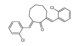 (2E,8E)-2,8-bis[(2-chlorophenyl)methylidene]cyclooctan-1-one结构式