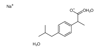 sodium,2-[4-(2-methylpropyl)phenyl]propanoate,dihydrate Structure