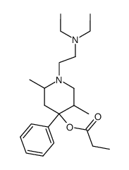 1-(2-Diethylaminoethyl)-2,5-dimethyl-4-phenyl-4-propionyloxypiperidine Structure