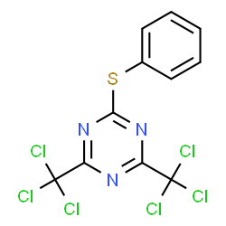 2-(Phenylthio)-4,6-bis(trichloromethyl)-1,3,5-triazine Structure