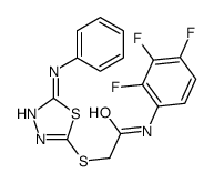 2-[(5-anilino-1,3,4-thiadiazol-2-yl)sulfanyl]-N-(2,3,4-trifluorophenyl)acetamide Structure