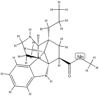 (3β,5α,12β,19α,20R)-2α,20-Cyclo-8,9-secoaspidospermidine-3-carboxylic acid methyl ester结构式