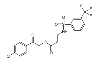 [2-(4-chlorophenyl)-2-oxoethyl] 3-[[3-(trifluoromethyl)phenyl]sulfonylamino]propanoate结构式