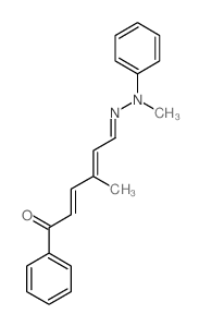 2,4-Hexadienal,3-methyl-6-oxo-6-phenyl-, 1-(2-methyl-2-phenylhydrazone) Structure