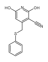 2,6-dihydroxy-4-[(phenylthio)methyl]nicotinonitrile Structure