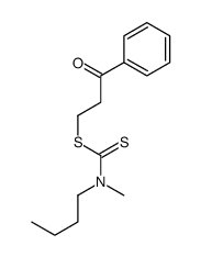 (3-oxo-3-phenylpropyl) N-butyl-N-methylcarbamodithioate Structure