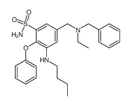 5-[(Benzyl-ethyl-amino)-methyl]-3-butylamino-2-phenoxy-benzenesulfonamide Structure