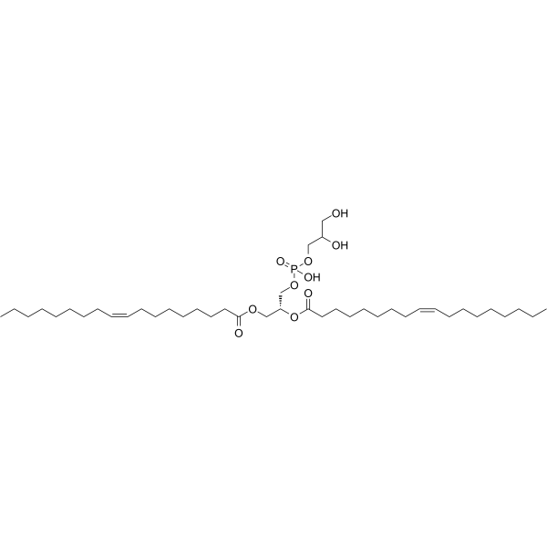 2,3-bis[[(Z)-octadec-9-enoyl]oxy]propoxy-(2,3-dihydroxypropoxy)phosphinic acid Structure