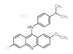 N-(6-chloro-2-methoxy-acridin-9-yl)-N,N-dimethyl-benzene-1,4-diamine结构式