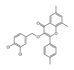 3-[(3,4-dichlorophenyl)methoxy]-6,8-dimethyl-2-(4-methylphenyl)chromen-4-one Structure