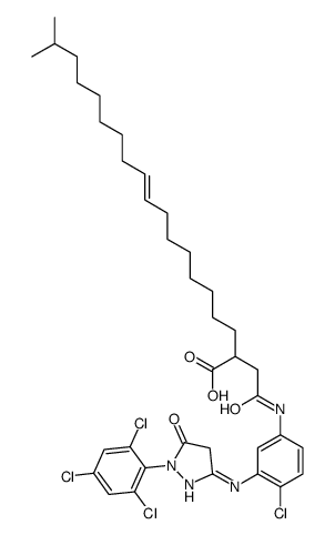 2-[2-[[4-chloro-3-[[4,5-dihydro-5-oxo-1-(2,4,6-trichlorophenyl)-1H-pyrazol-3-yl]amino]phenyl]amino]-2-oxoethyl]isoicosenoic acid结构式