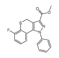 6-fluoro-1-phenyl-1,4-dihydro-thiochromeno[4,3-c]pyrazole-3-carboxylic acid methyl ester Structure