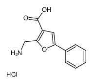 2-(Aminomethyl)-5-phenyl-3-furoic acid hydrochloride (1:1) Structure