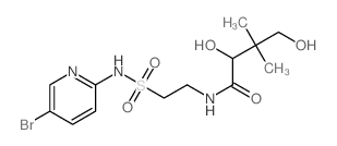 N-[2-[(5-bromopyridin-2-yl)sulfamoyl]ethyl]-2,4-dihydroxy-3,3-dimethyl-butanamide structure