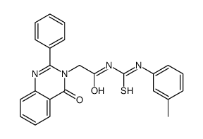 1-((4-Oxo-2-phenyl-3,4-dihydro-3-quinazolinyl)acetyl)-3-(m-tolyl)-2-th iourea structure